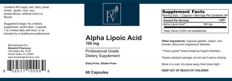 Alpha Lipoic Acid 100mg Capsule