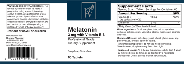 Melatonin 3mg with B6