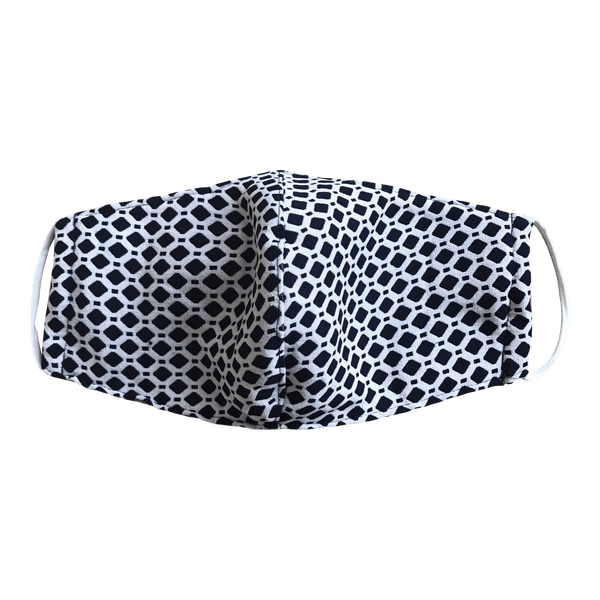 White and Black Checker Adult Mask