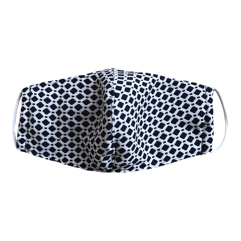 White and Black Checker Adult Mask